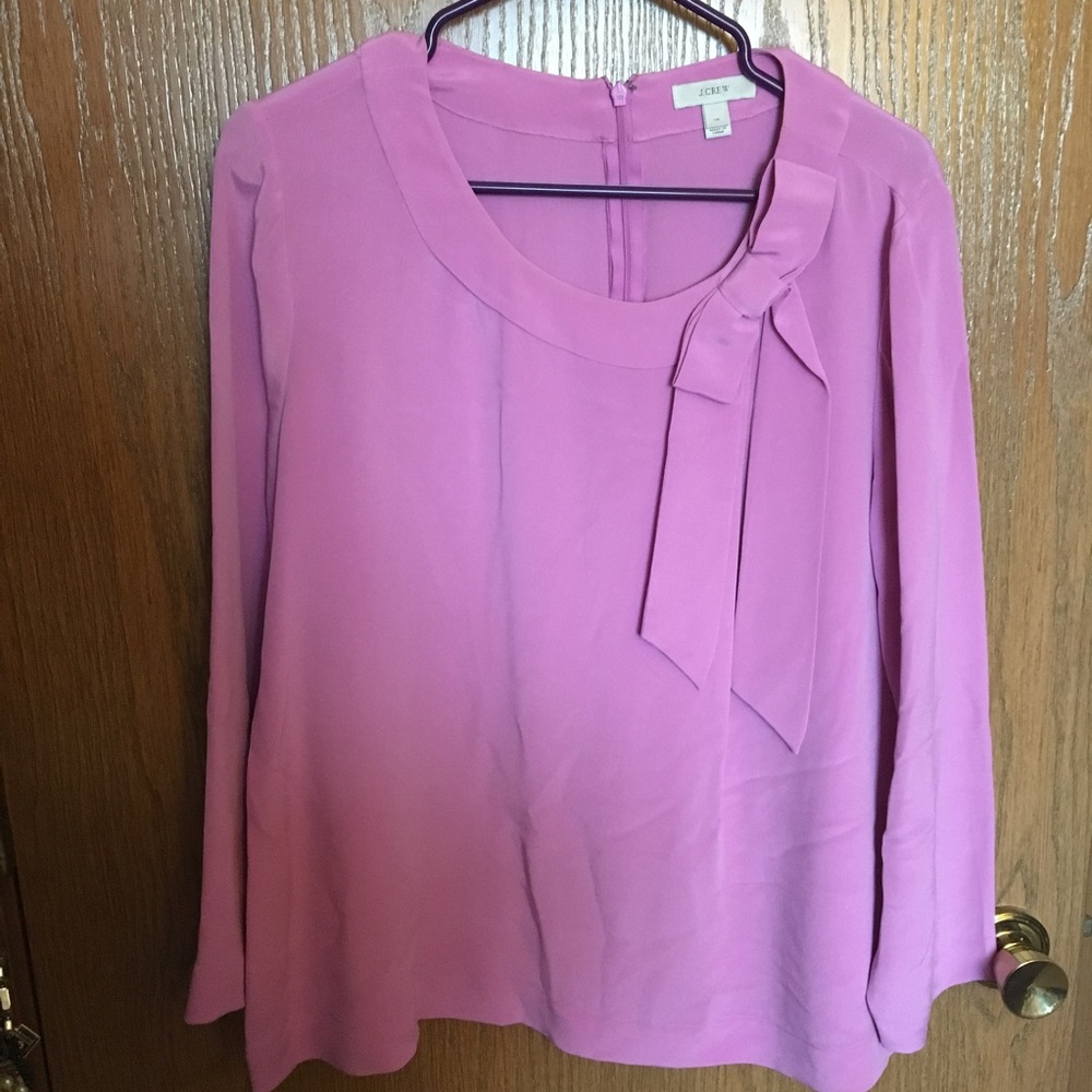 J. Crew Silk Blouse with bow
